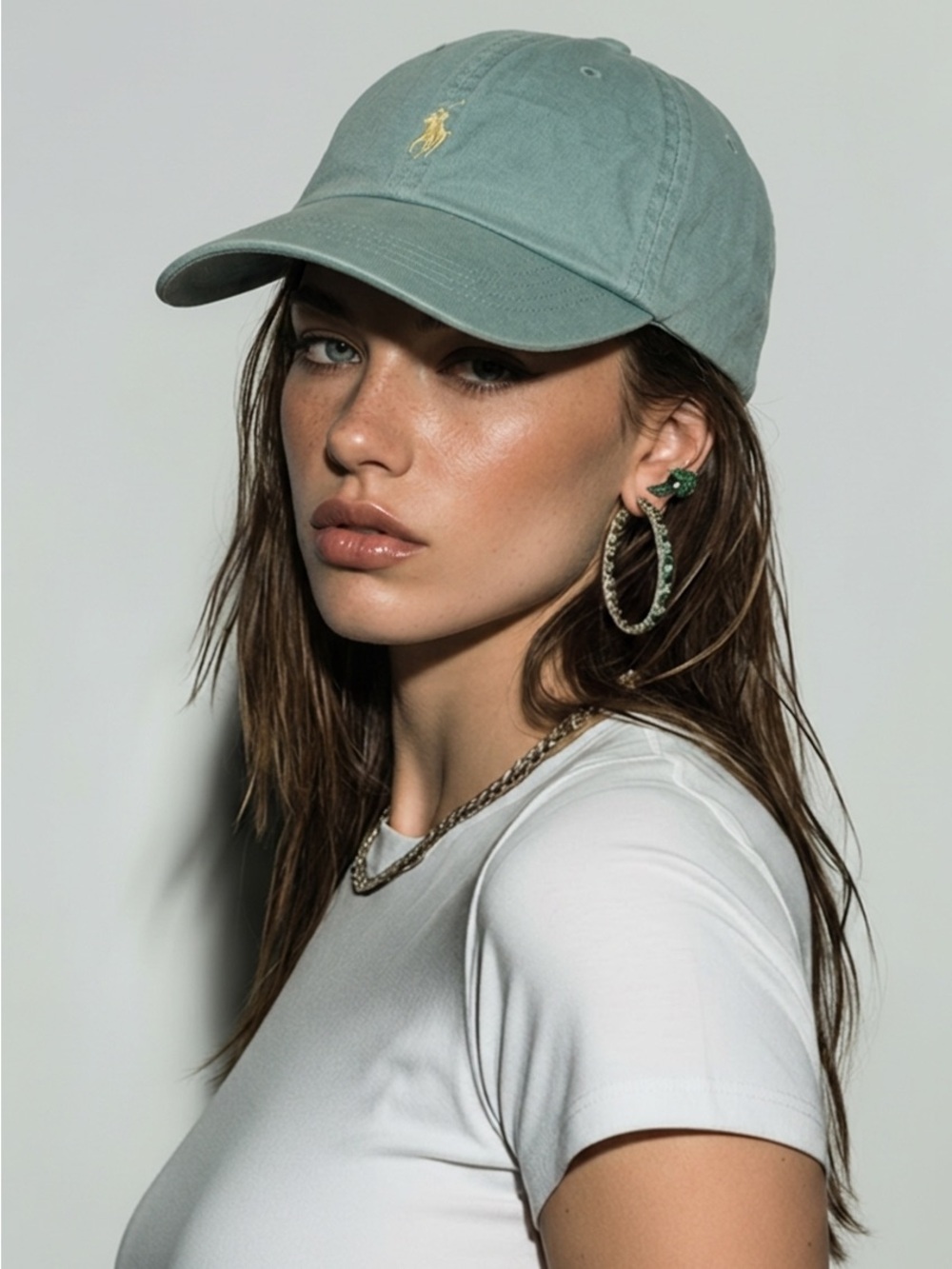 POLO RALPH LAUREN GREEN HAT PONY RL baseball Cap Designer VTG Men Woman Unisex